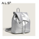 Luxury Design Fashion Silvery Leather Backpack