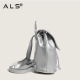 Luxury Design Fashion Silvery Leather Backpack