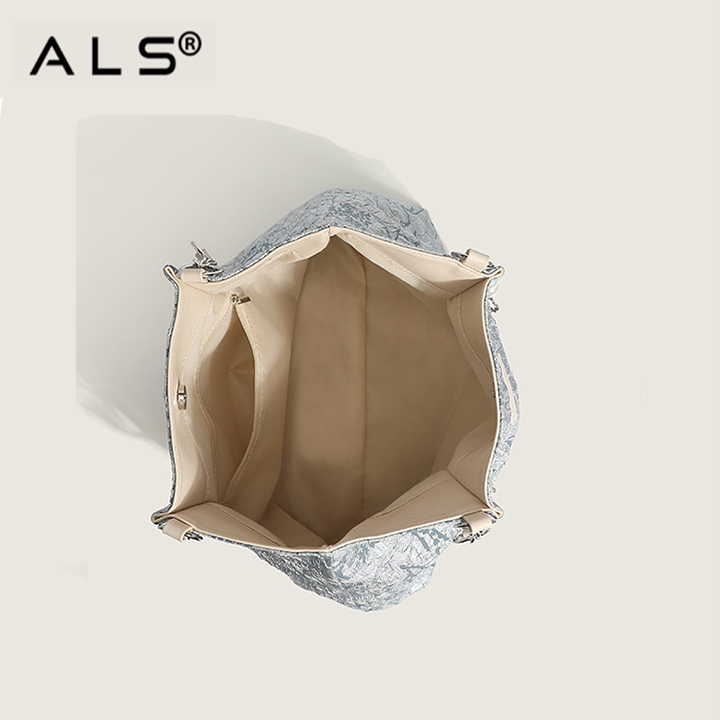 Neo-Chinese-style Leather Tote Bag