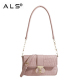 Tas Kulit Bahu Cross Body Pink Mewah