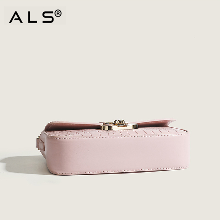 Luxury Cross Body Pink Shoulder Leather Bag