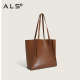 Shopper-Schultertasche aus Leder