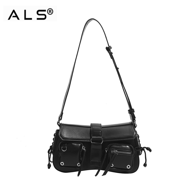 Bolso baguette para debajo del brazo Y2K, bolso de hombro de moda hippie