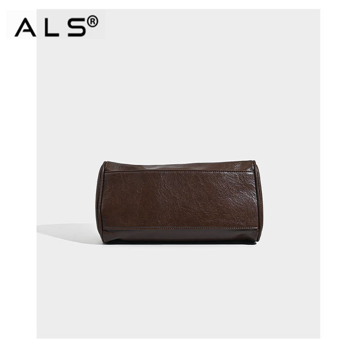 New Basic Crossbody Bowling Bag Shoulder Leather Bag