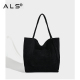 Large Women's Retro Shoulder Leather Bags Suede Slouchy Tote Bag