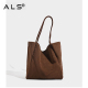 Large Women's Retro Shoulder Leather Bags Suede Slouchy Tote Bag