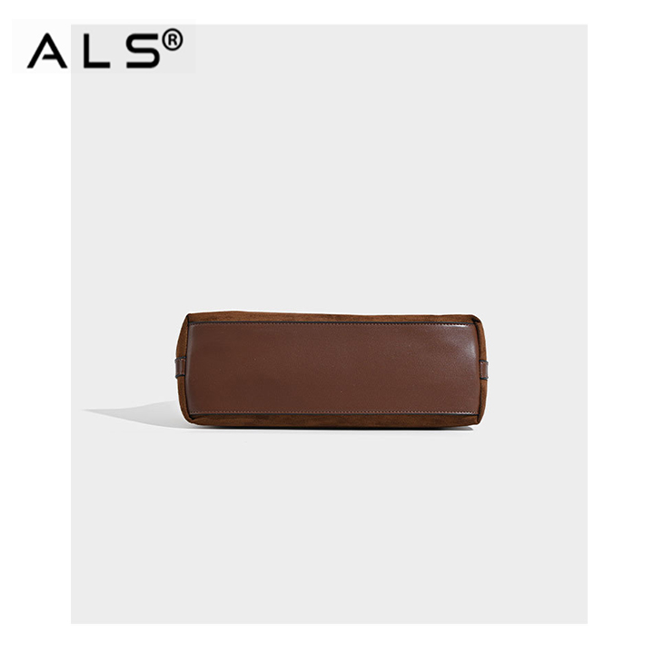 Bolsos de mujer bolso de piel de ante marrón