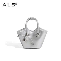 Neue Basic Crossbody Bucket Schultertasche aus Leder