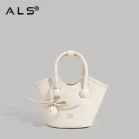 Neue Basic Crossbody Bucket Schultertasche aus Leder