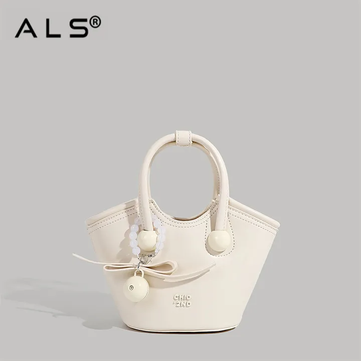 Neue Basic Crossbody Bucket Schultertasche aus Leder