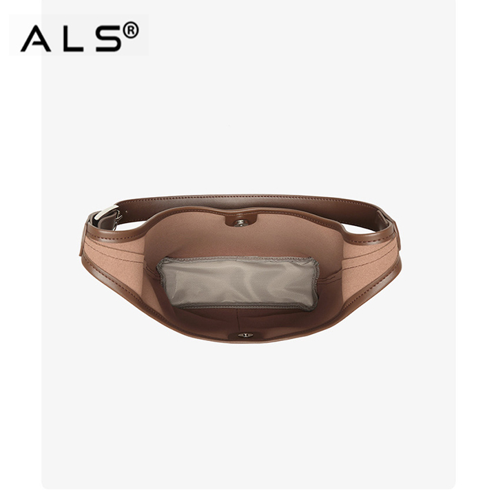 Bolsa de ombro PU Bolsa de compras de cor sólida Bolsa transversal de grande capacidade para meninas Bolsa feminina da moda