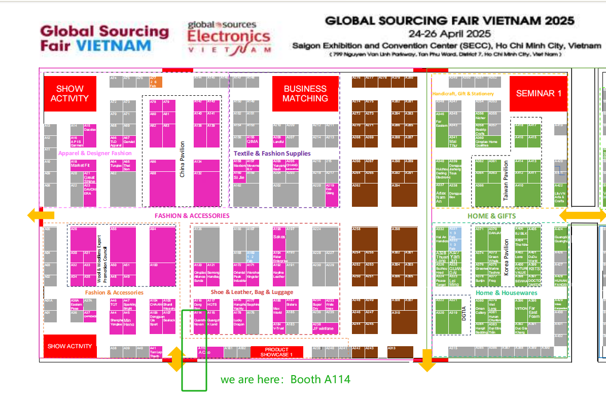 Feria GlobalSource Vietnam 2025: fabricación de bolsos Hecheng