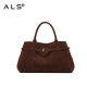 Suede large capacity handbag