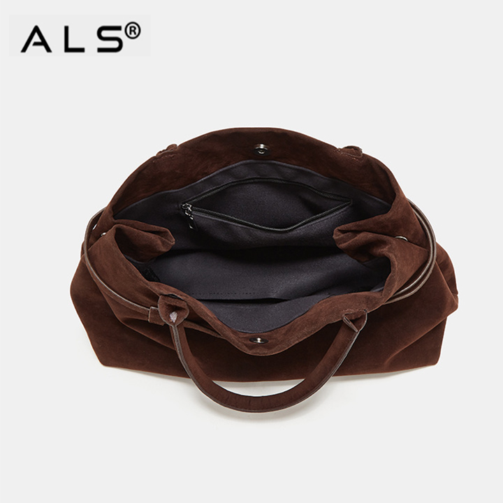 Bolso de ante de gran capacidad