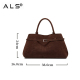 Suede large capacity handbag