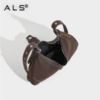 Suede crossbody saddle bag