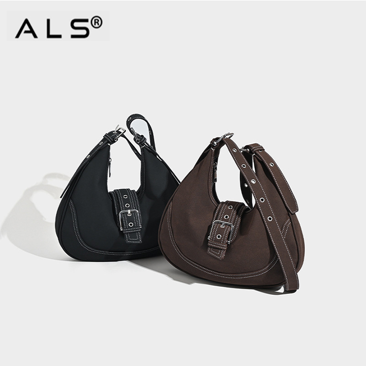 Bolso bandolera de ante tipo sillín