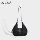 Suede crossbody saddle bag