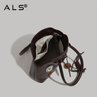 Embroidered leather shoulder bag