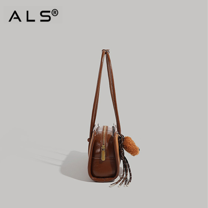 Bolso bowling de piel de ante