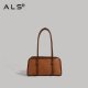 Suede bowling leather bag
