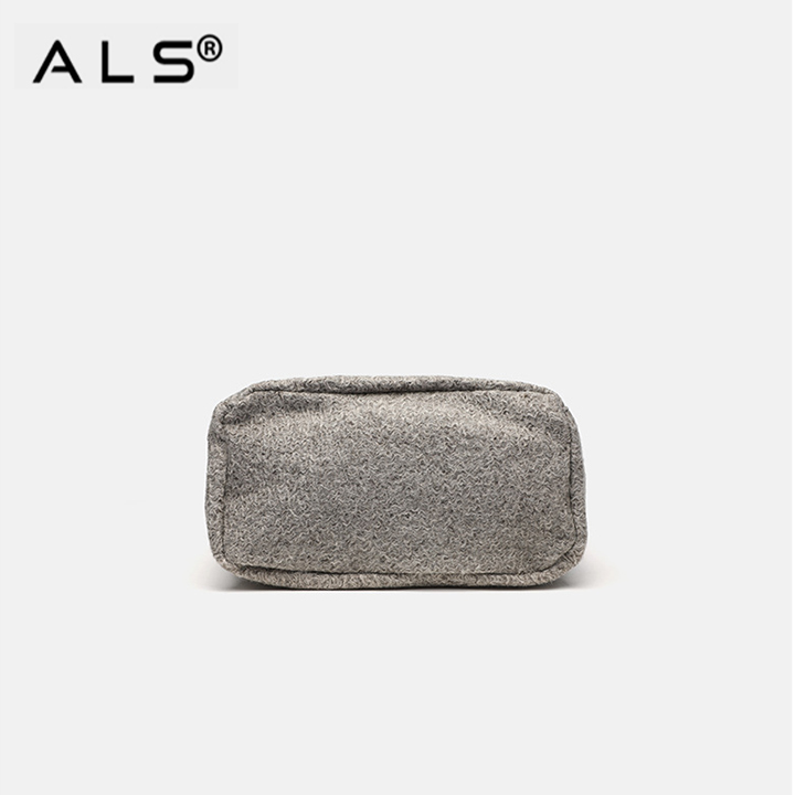 Bolso de hombro tipo tote de tela de fieltro suave