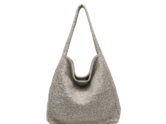 Bolsa de ombro tipo sacola de feltro macio