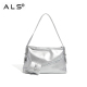 Metal Leather shoulder bag with chain small wallet