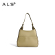 Elegante borsa hobo in pelle beige