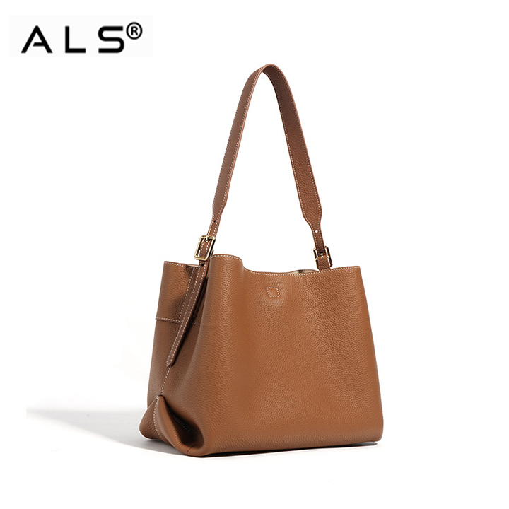 Bolso Hobo de piel marrón con correa ajustable