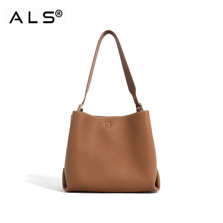 Adjustable - Strap Brown Leather Hobo Bag