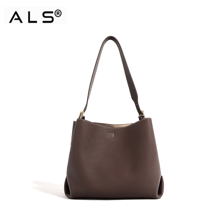Bolso Hobo de piel marrón con correa ajustable