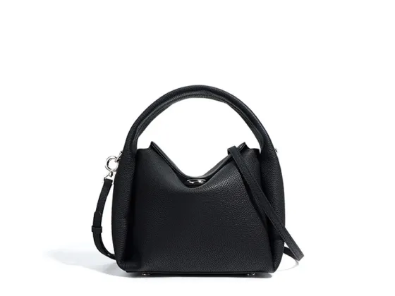 Adjustable Strap Leather Handbag