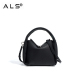 Bolso de mano de cuero con correa ajustable