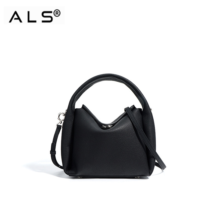 Adjustable Strap Leather Handbag
