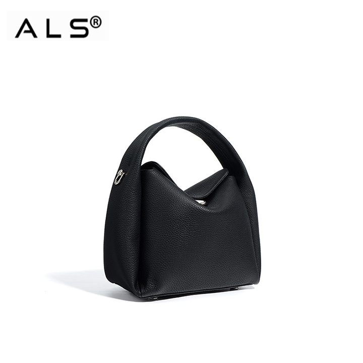 Bolso de mano de cuero con correa ajustable