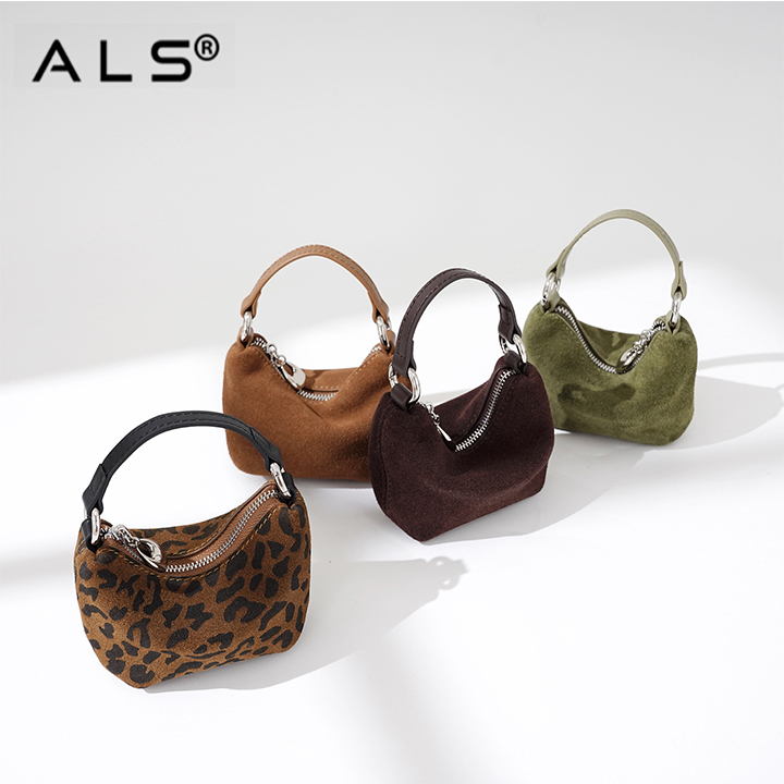 Colección de mini bolsos hobo de moda: múltiples colores y texturas