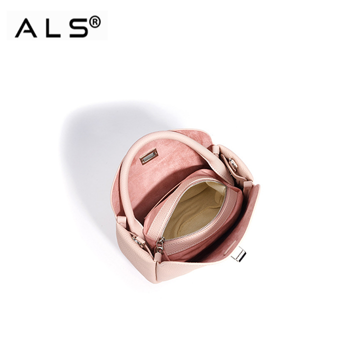 حقيبة يد جلدية متعددة الاستخدامات مع حزام قابل للتعديل وجيب داخلي قابل للفصل