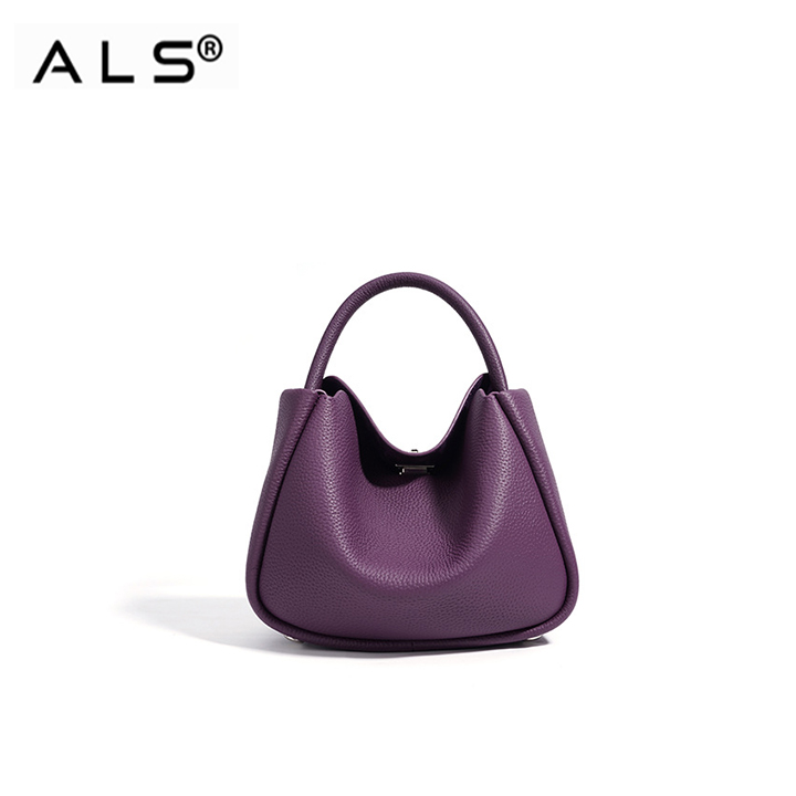 Bolso de mano de piel versátil con correa ajustable y bolsa interior desmontable