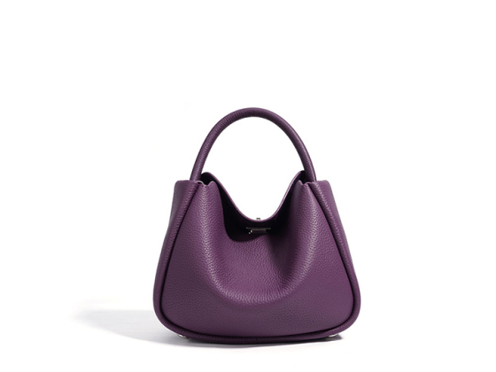 Versatile Leather Handbag with Adjustable Strap and Detachable Inner Pouch