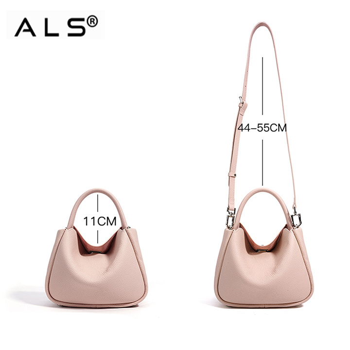 حقيبة يد جلدية متعددة الاستخدامات مع حزام قابل للتعديل وجيب داخلي قابل للفصل