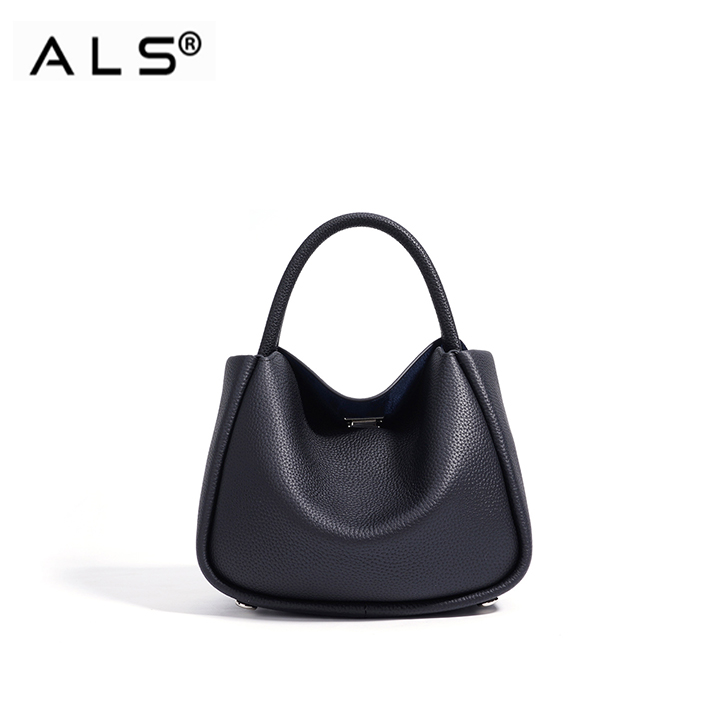 Bolso de mano de piel versátil con correa ajustable y bolsa interior desmontable