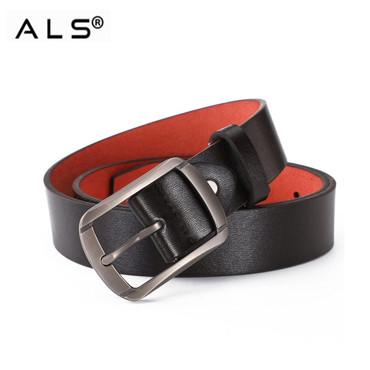 Stylish Leather Belt with Metal Buckle