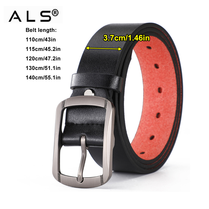 Stylish Leather Belt with Metal Buckle