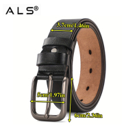 Timeless Black Leather Belt with Metal Buckle