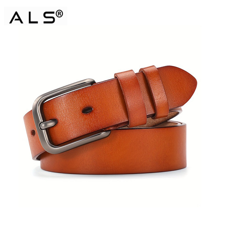 Timeless Black Leather Belt with Metal Buckle