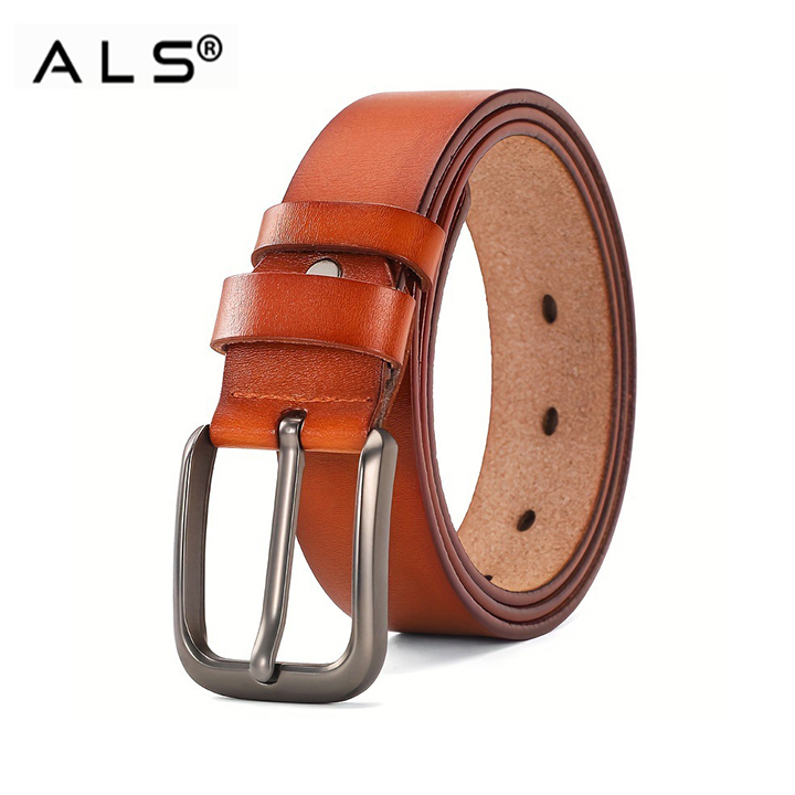 Timeless Black Leather Belt with Metal Buckle