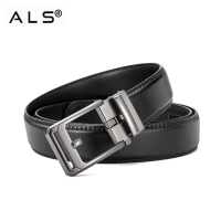 モダンなブラックレザーベルト