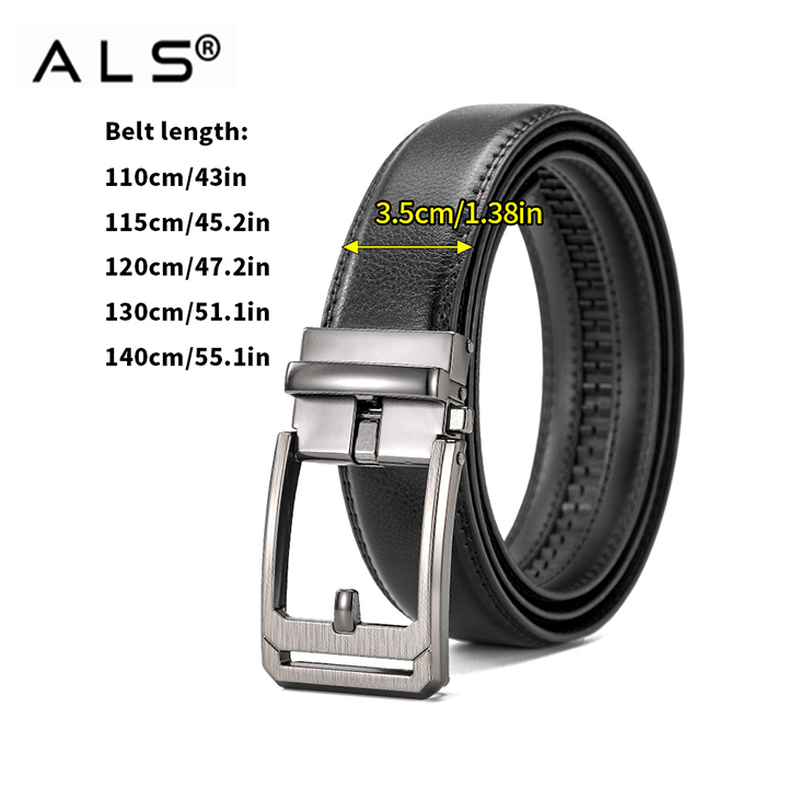 Modern Black Leather Belt