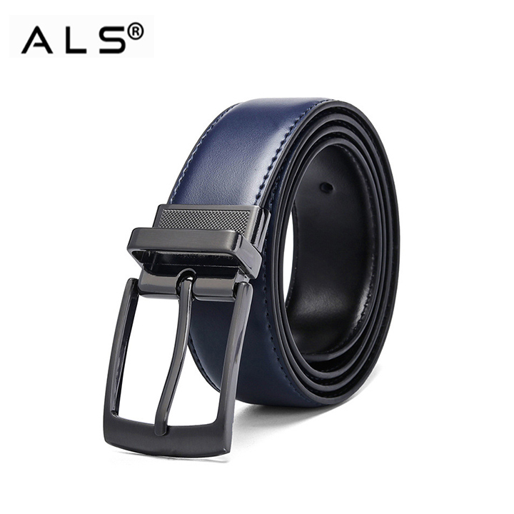 Multicolored Leather Belt with Modern Black Buckles